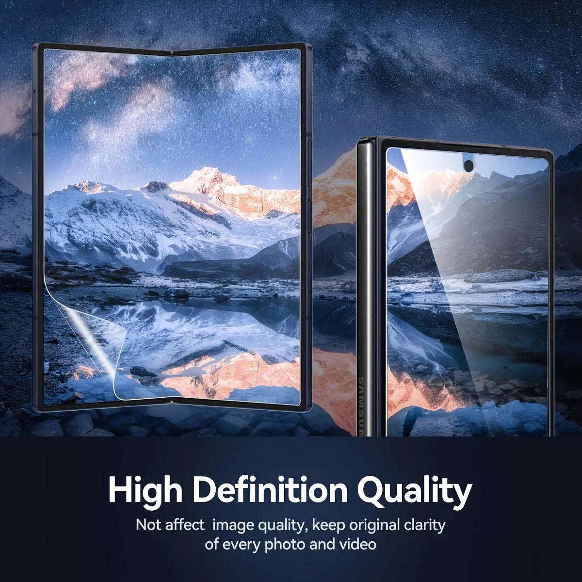 3 in 1 Soft Hydrogel Film Smartphone, Cellphone Screen Protector for Samsung Galaxy Z Fold 7 6 5 4 3 2 [Inside TPU Film+Full Covered Outer+Back Cover Screen Protector] Accessories