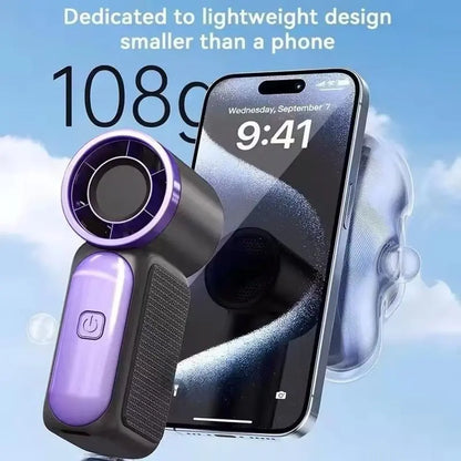 Mini Handheld Fan, Small Purse Fan for Women, Pocket Fan, Makeup Fan, High-Speed Turbo, 6-Gear Adjustable with LED Display, USB Rechargeable, Portable Fan for Travel, Outdoor, Girls Valentine'S Day Gift, Fans Handheld