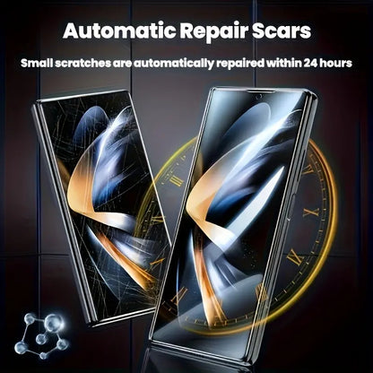3 in 1 Soft Hydrogel Film Smartphone, Cellphone Screen Protector for Samsung Galaxy Z Fold 7 6 5 4 3 2 [Inside TPU Film+Full Covered Outer+Back Cover Screen Protector] Accessories